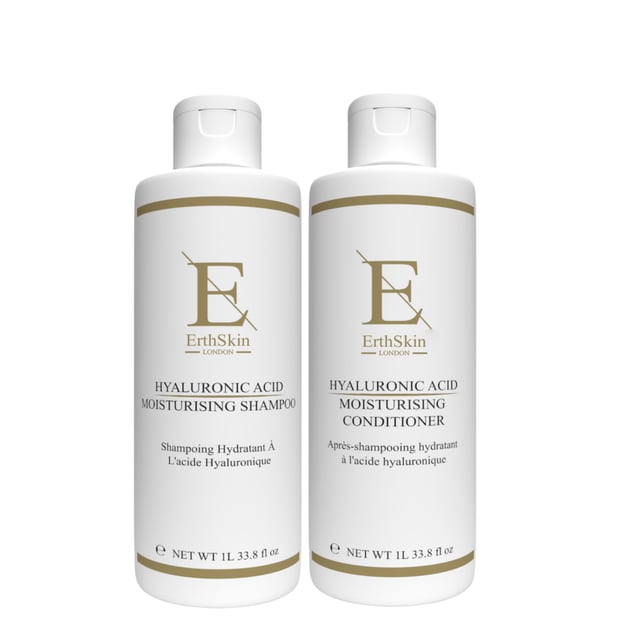 Hyaluronic Acid Moisturising Shampoo 1L + Hyaluronic Acid Moisturising Conditioner 1L Intensely moisturizes dry hair, leaving it soft and silky.
Hydrates the hair from the inside out, reducing frizz and flyaways.
Provides long-lasting nourishment, leaving hair manageable and easy to style.