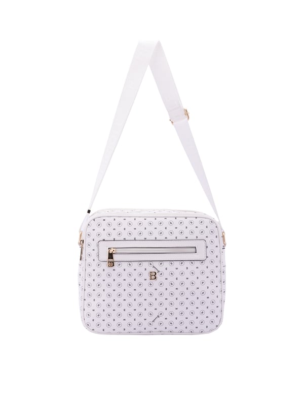 Briciole Bolso de hombro Mujer Bolso bandolera para mujer. El cierre es con cremallera. Los bolsillos internos son uno con cremallera. Los bolsillos exteriores son dos delanteros con cremallera y dos traseros con cremallera. La bandolera es ajustable en tela. Falta el mango. Hay tres compartimentos internos. El material exterior es ecopiel. Internamente está forrado en poliéster. Medidas: 24x29x11 cm. Producto de moda