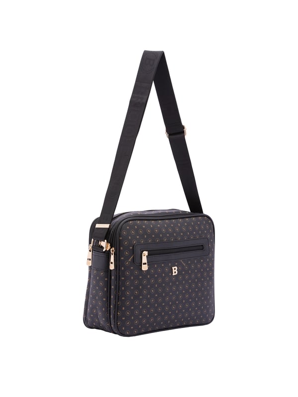 Crossbodytas voor dames met ritssluiting. één met binnenzakken met ritssluiting. twee vooraan met ritssluiting en twee achteraan met externe zakken met ritssluiting. verstelbaar in stoffen schouderband. ontbrekend handvat. Drie binnenvakken.  extern materiaal. gevoerd met polyester binnenkant. Afmetingen: 24x29x11 cm. Modeproduct