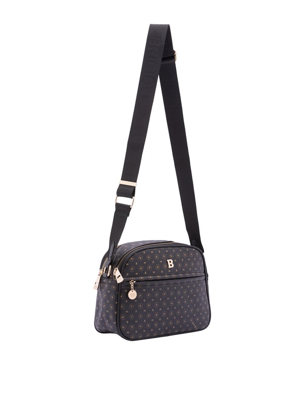 Briciole Bolso de hombro Mujer Bolso bandolera para mujer. El cierre es con cremallera. Los bolsillos internos son uno con cremallera. Los bolsillos externos son uno delantero con cremallera y otro trasero con cremallera. La bandolera es ajustable en tela. Falta el mango. Hay dos compartimentos internos. El material exterior es ecopiel. Internamente está forrado en poliéster. Medidas: 19x26x9 cm. Producto de moda