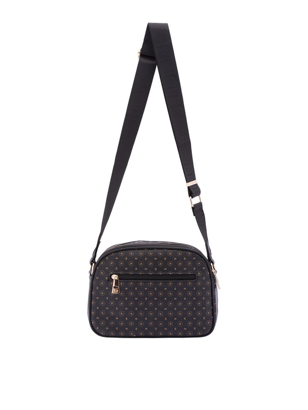 Briciole Bolso de hombro Mujer Bolso bandolera para mujer. El cierre es con cremallera. Los bolsillos internos son uno con cremallera. Los bolsillos externos son uno delantero con cremallera y otro trasero con cremallera. La bandolera es ajustable en tela. Falta el mango. Hay dos compartimentos internos. El material exterior es ecopiel. Internamente está forrado en poliéster. Medidas: 19x26x9 cm. Producto de moda