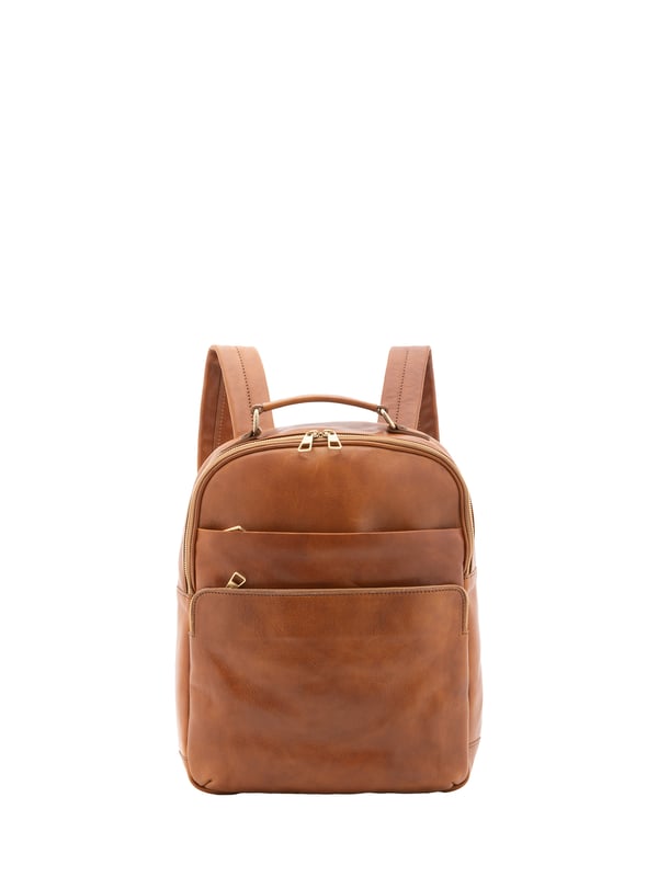 Alessia Firenze Mochila Unisexo Mochila unisex. El cierre es con cremallera. Los bolsillos internos son uno abierto. En la parte delantera hay dos bolsillos externos con cremallera. La bandolera es ajustable en piel. El mango es de piel. Hay un compartimento interno. El material exterior es 100% Piel Auténtica. Internamente está forrado en algodón. Medidas: 39x31x10 cm. Hecho en Italia