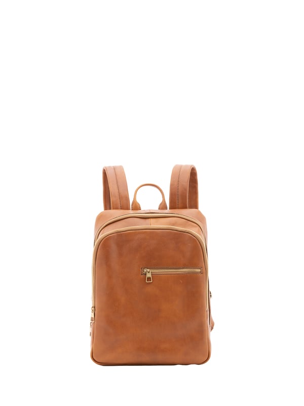 Alessia Firenze Rucksack Unisex Unisex-Rucksack mit Reißverschluss. eine offene Innentasche. zwei vordere Außentaschen mit Reißverschluss. verstellbarer Schultergurt aus Leder. im Ledergriff. ein Innenfach. Außenmaterial. Innen mit Baumwolle gefüttert. Maße: 39x29x10 cm. Hergestellt in Italien