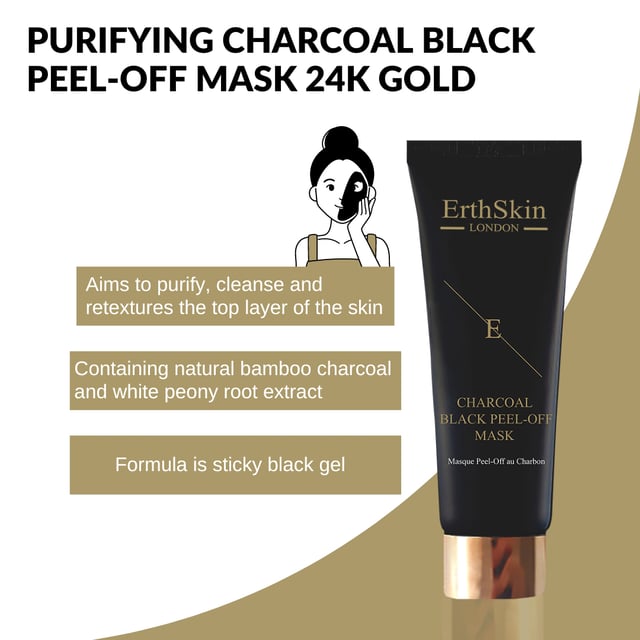 Purifying Charcoal Black Peel-Off Mask 24k Gold - 50ml To use, apply an even layer of the mask to clean, dry skin, avoiding the eye and lip areas. Allow the mask to dry completely, typically taking 15-20 minutes. Once fully dry, gently peel off the mask starting from the edges, working towards the center. Rinse off any remaining residue with warm water and pat your skin dry. For best results, use the mask 1-2 times a week as part of your skincare routine to maintain clear, radiant, and refreshed skin.