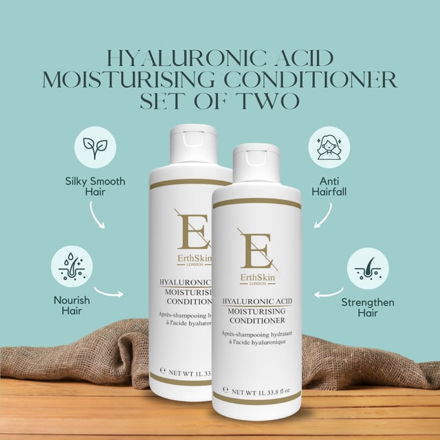 2x Hyaluronic Acid Moisturising Conditioner 1L Instantly hydrates and nourishes the hair - Supercharged with hydrating hyaluronic acid - Silky cream formula with luxury scent. Give your hair a burst of hydration with Hyaluronic acid conditioner. Usage: After washing, squeeze out excess water. Massage evenly through hair, then rinse away.