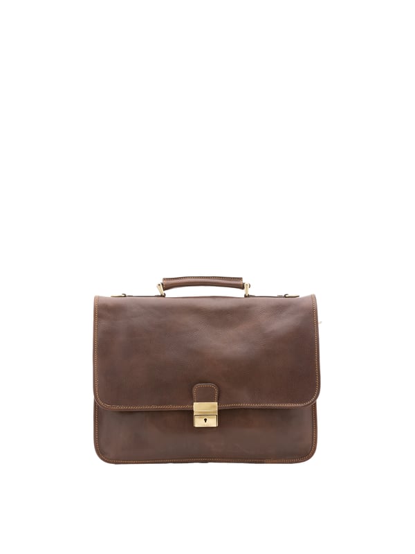 Bolso unisex. El cierre es rápido. Los bolsillos internos son bolsillos multifuncionales. Los bolsillos externos son uno en la espalda con cremallera. La bandolera es ajustable y extraíble en piel. El mango es de piel. Hay dos compartimentos internos. El material exterior es 100% Piel Auténtica. Internamente está forrado en piel auténtica. Medidas: 40x30x6 cm. Hecho en Italia