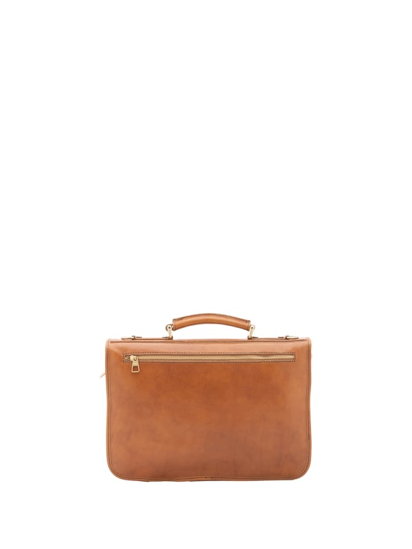 Alessia Firenze Handtasche Unisex Unisex-Handtasche mit Schnappverschluss. Multifunktionstaschen Innentaschen. eine Rückseite mit Reißverschluss-Außentaschen. verstellbarer und abnehmbarer Schultergurt aus Leder. im Ledergriff. ein Innenfach. Außenmaterial. Innenfutter aus echtem Leder. Maße: 39x28x10 cm. Hergestellt in Italien