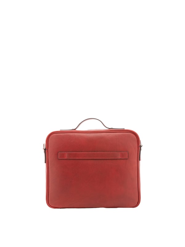 Unisex-Handtasche mit Reißverschluss. eine offene Innentasche. eine offene Außentasche vorne. verstellbarer und abnehmbarer Schultergurt aus Leder. im Ledergriff. ein Innenfach.  Außenmaterial. Innen mit Baumwolle gefüttert. Maße: 38x32x6 cm. Hergestellt in Italien