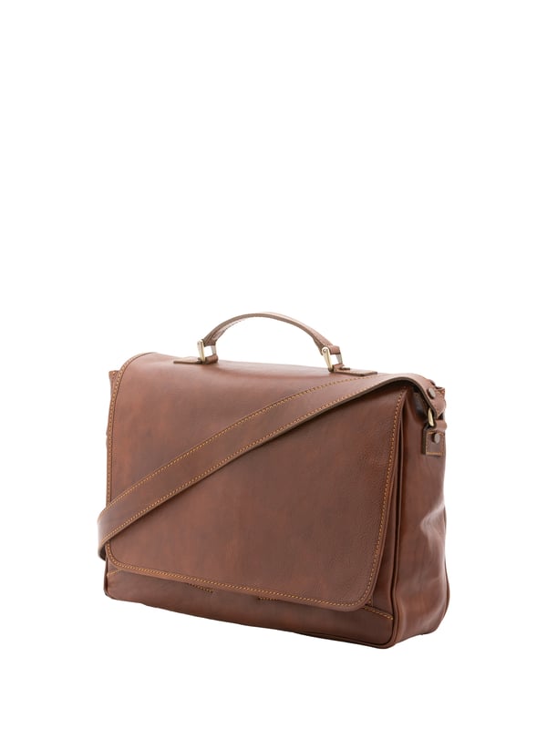 Alessia Firenze Handtasche Unisex Unisex-Handtasche mit Volantverschluss aus Leder. eine mit Reißverschluss-Innentaschen. Zwei offene Vorderseiten, eine Vorderseite mit Reißverschlüssen und eine Rückseite mit Reißverschluss-Außentaschen. im Schultergurt aus Leder. im Ledergriff. ein Innenfach. Außenmaterial. Innen mit Baumwolle gefüttert. Maße: 40x30x9 cm. Hergestellt in Italien