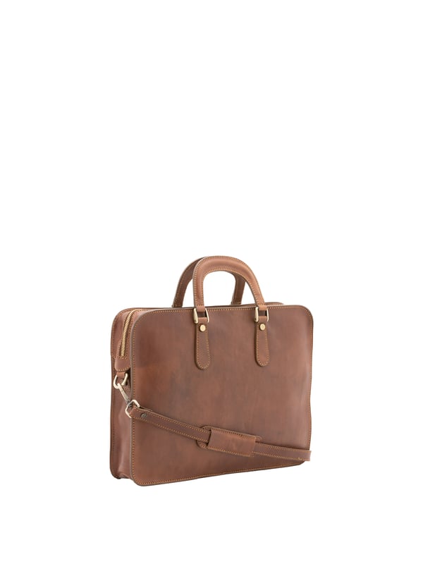 Unisex-Handtasche mit Reißverschluss. zwei offene Innentaschen. fehlende Außentaschen. verstellbarer und abnehmbarer Schultergurt aus Leder. im Ledergriff. ein Innenfach.  Außenmaterial. Innenfutter aus echtem Leder. Maße: 40x30x8 cm. Hergestellt in Italien