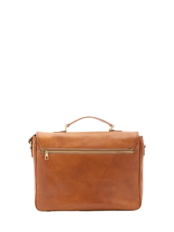 Unisex-Handtasche mit Volantverschluss aus Leder. eine mit Reißverschluss-Innentaschen. Zwei offene Vorderseiten, eine Vorderseite mit Reißverschlüssen und eine Rückseite mit Reißverschluss-Außentaschen. im Schultergurt aus Leder. im Ledergriff. ein Innenfach.  Außenmaterial. Innen mit Baumwolle gefüttert. Maße: 40x30x9 cm. Hergestellt in Italien