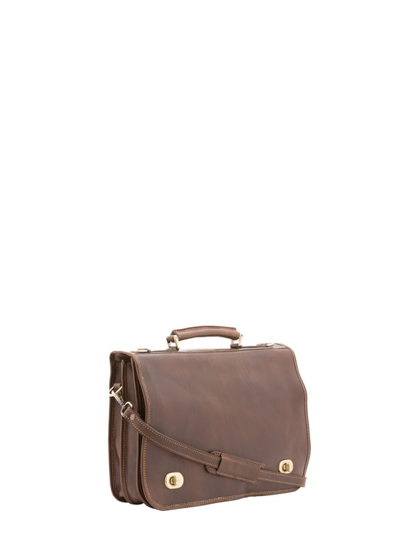 Alessia Firenze Handtasche Unisex Unisex-Handtasche mit Schnappverschluss. Multifunktionstaschen Innentaschen. eine Rückseite mit Reißverschluss-Außentaschen. verstellbarer und abnehmbarer Schultergurt aus Leder. im Ledergriff. ein Innenfach. Außenmaterial. Innenfutter aus echtem Leder. Maße: 39x28x10 cm. Hergestellt in Italien