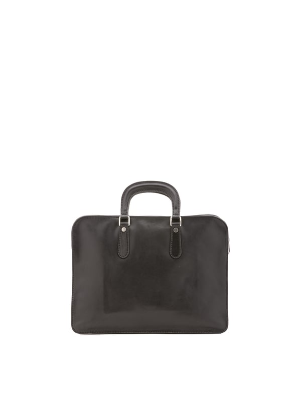 Unisex-Handtasche mit Reißverschluss. zwei offene Innentaschen. fehlende Außentaschen. verstellbarer und abnehmbarer Schultergurt aus Leder. im Ledergriff. ein Innenfach.  Außenmaterial. Innenfutter aus echtem Leder. Maße: 40x30x8 cm. Hergestellt in Italien