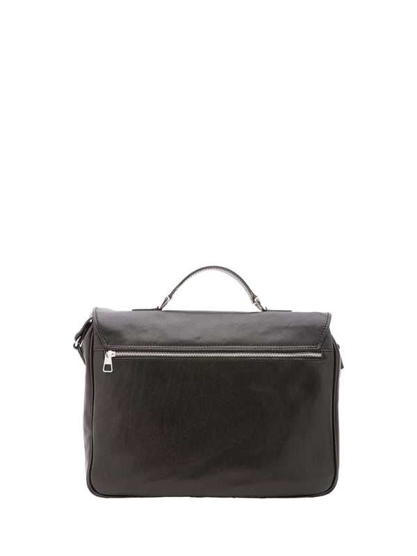 Unisex-Handtasche mit Volantverschluss aus Leder. eine mit Reißverschluss-Innentaschen. Zwei offene Vorderseiten, eine Vorderseite mit Reißverschlüssen und eine Rückseite mit Reißverschluss-Außentaschen. im Schultergurt aus Leder. im Ledergriff. ein Innenfach.  Außenmaterial. Innen mit Baumwolle gefüttert. Maße: 40x30x9 cm. Hergestellt in Italien