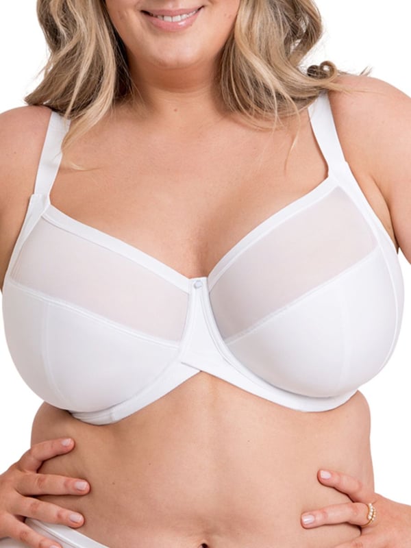Curvy Kate Wonderfully Full Cup Bra. With side support, anchored straps and stretch mesh upper cup panels for total support. The product is recommended for hand wash only.