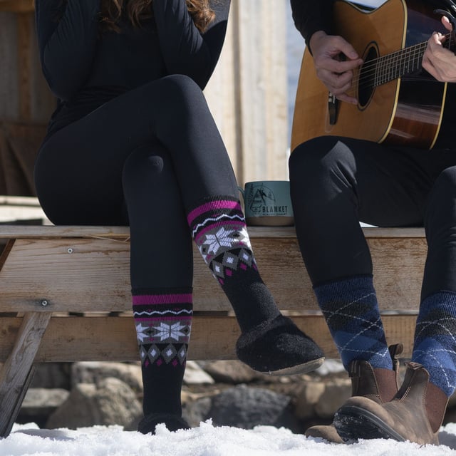 Ladies Heat Holders Lite Long Socks: The new Heat Holders Lite Sock is here! Now with an extra long style! Heat Holders' creators have listened to customers calls to create a thermal sock that isn't so chunky, now Heat Holders can fit into a normal dress shoe or trainer. But, a solid tog rating of 1.6 means your feet can still be extremely warm! With many fabulous marl twist styles to pick from, your feet will be elegant and warm at the same time, now who wouldn't want that?. This version of the Heat Holders Lite socks are extra long, coming just below the knee, giving you more warmth for your whole leg. Main Features. Heat Holders Yarn - Our Specially developed thermal yarn provides high performance insulation against cold with superior moisture breathing abilities. Heat Holders Loops - Innovative knitting technology produces our unique, extra long looped cushion pile to hold in more warm air, increasing the TOG rating. Heat Holders Brushing -Finally, our expert brushing process maximises the amount of warm air held inside each sock for total warmth and all day comfort. Heat Holders Lite Long Tog rating - These socks are scientifically tested to be 5x Warmer than a basic cotton sock, with a tog rating of 1.6. This new version of Heat Holders solves the 'to thick' element to the original Heat Holders . These socks are made from 91% Acrylic, 5% Nylon, 3% Polyester, 1% Elastane, are Ladies size 4-8 UK