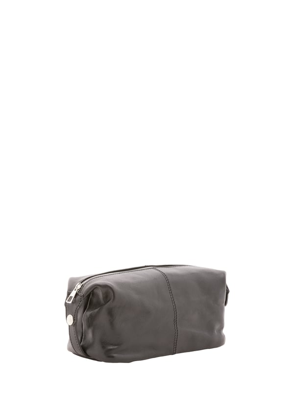 Bolso de mano unisex. El cierre es con cremallera. Los bolsillos internos son uno con cremallera. Los bolsillos externos están ausentes. Falta la correa para el hombro. El mango es de piel. Hay un compartimento interno. El material exterior es 100% Piel Auténtica. Internamente está forrado en algodón. Medidas: 26x17x12 cm. Hecho en Italia