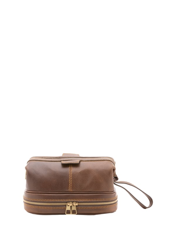 Unisex-Clutch mit Reißverschluss. fehlende Innentaschen. eine auf der Unterseite mit Außentaschen mit Reißverschluss. fehlender Schultergurt. im Ledergriff. zwei Innenfächer.  Außenmaterial. Innen mit Baumwolle gefüttert. Maße: 25x18x16 cm. Hergestellt in Italien