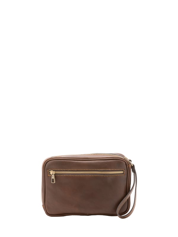 Alessia Firenze Embrague Unisexo Bolso de mano unisex. El cierre es con cremallera. Los bolsillos internos son uno con cremallera. Los bolsillos externos son uno delantero con botón magnético y otro trasero con cremallera. Falta la correa para el hombro. El mango es de piel. Hay un compartimento interno. El material exterior es 100% Piel Auténtica. Internamente está forrado en algodón. Medidas: 24x20x6 cm. Hecho en Italia