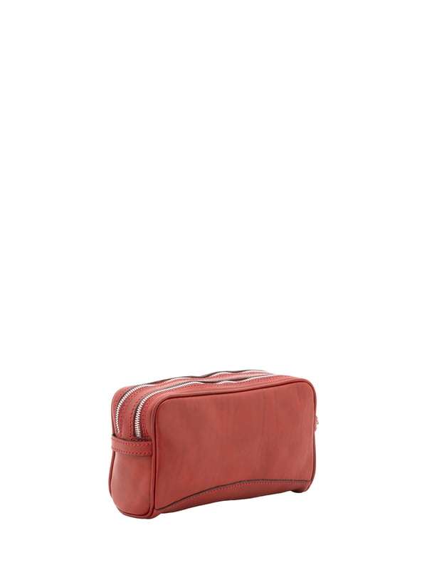 Unisex-Clutch mit Reißverschluss. eine mit Reißverschluss-Innentaschen. fehlende Außentaschen. fehlender Schultergurt. fehlender Griff. zwei Innenfächer.  Außenmaterial. Innen mit Baumwolle gefüttert. Maße: 24x18x7 cm. Hergestellt in Italien