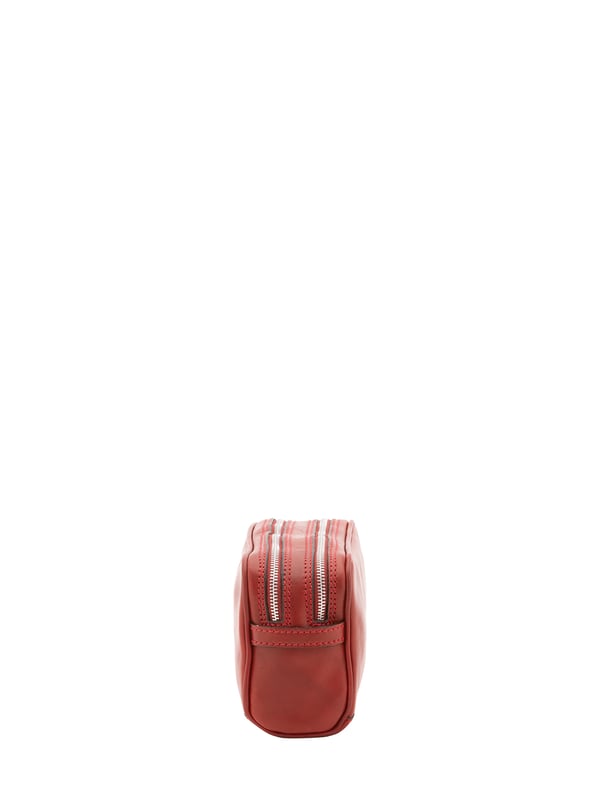 Unisex-Clutch mit Reißverschluss. eine mit Reißverschluss-Innentaschen. fehlende Außentaschen. fehlender Schultergurt. fehlender Griff. zwei Innenfächer.  Außenmaterial. Innen mit Baumwolle gefüttert. Maße: 24x18x7 cm. Hergestellt in Italien