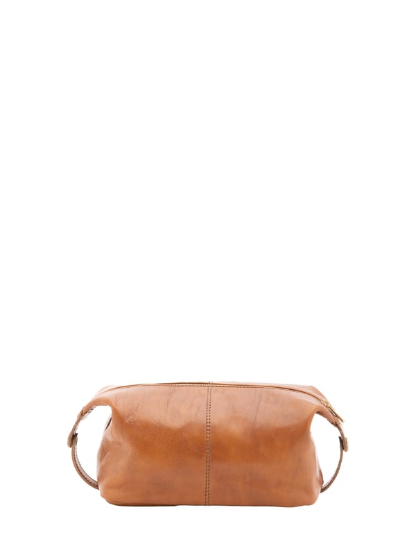 Bolso de mano unisex. El cierre es con cremallera. Los bolsillos internos son uno con cremallera. Los bolsillos externos están ausentes. Falta la correa para el hombro. El mango es de piel. Hay un compartimento interno. El material exterior es 100% Piel Auténtica. Internamente está forrado en algodón. Medidas: 26x17x12 cm. Hecho en Italia
