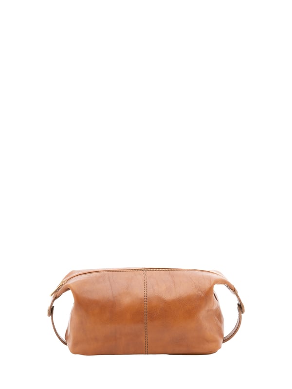 Bolso de mano unisex. El cierre es con cremallera. Los bolsillos internos son uno con cremallera. Los bolsillos externos están ausentes. Falta la correa para el hombro. El mango es de piel. Hay un compartimento interno. El material exterior es 100% Piel Auténtica. Internamente está forrado en algodón. Medidas: 26x17x12 cm. Hecho en Italia