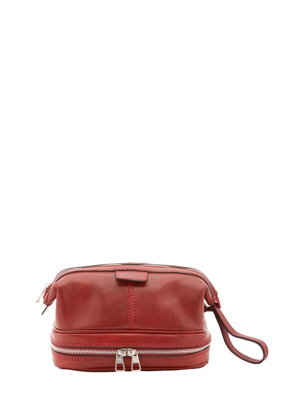 Alessia Firenze Embrague Unisexo Bolso de mano unisex. El cierre es con cremallera. Faltan bolsillos internos. Los bolsillos exteriores son uno en la parte inferior con cremallera. Falta la correa para el hombro. El mango es de piel. Hay dos compartimentos internos. El material exterior es 100% Piel Auténtica. Internamente está forrado en algodón. Medidas: 25x18x16 cm. Hecho en Italia