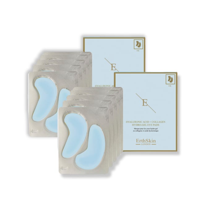 2x Hyaluronic Acid + Collagen Hydrogel Eye Pads 5 X 2 Hyaluronic acid and Collagen Hydro-Gel Eye Pads 5 x 2
- Skin hydration boost with hyaluronic acid and collagen
- Depuff and cool the under-eye area
- Rejuvenate tired-looking under eyes
- Smoothen the look of fine dehydration lines
- Eye pads are made from natural seaweed no plastic
Hyaluronic acid and Collagen Hydro-Gel Eye Pads aims to rejuvenate, hydrate smooth tired-looking under-eye area. Infused with Hyaluronic acid and Collagen that are designed to reduce the visible signs of dehydration fatigue under the eye, giving you an awake and rejuvenated complexion. The eye pads are filled with a serum that feels cool to the skin and is full of moisture. Pack contains 5 x 2 patches.
Directions for usage: Apply each pad to the underside of each eye. Leave for 10-15 minutes. Remove and gently massage in any residue. Do not re-use the pads. Use weekly.