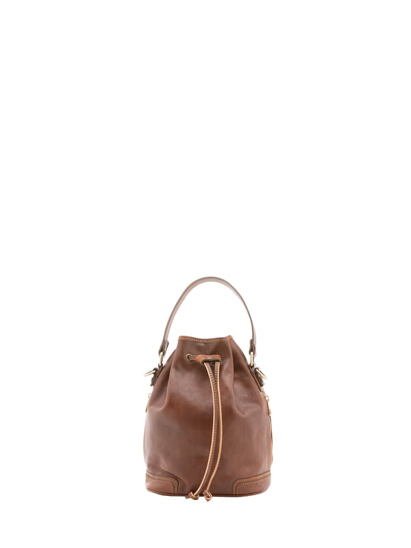 Alessia Firenze Beuteltasche Unisex Unisex-Beuteltasche mit Kordelzugverschluss. eine mit Reißverschluss-Innentaschen. zwei seitliche Außentaschen mit Reißverschluss. verstellbarer Schultergurt aus Leder. im Ledergriff. ein Innenfach. Außenmaterial. Innen mit Baumwolle gefüttert. Maße: 24x30x16 cm. Hergestellt in Italien