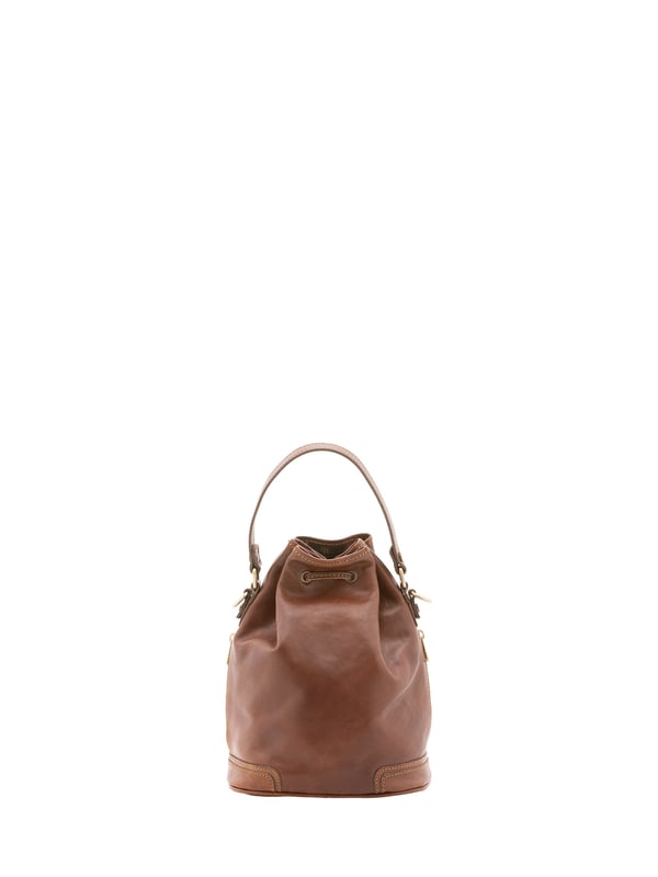 Alessia Firenze Beuteltasche Unisex Unisex-Beuteltasche mit Kordelzugverschluss. eine mit Reißverschluss-Innentaschen. zwei seitliche Außentaschen mit Reißverschluss. verstellbarer Schultergurt aus Leder. im Ledergriff. ein Innenfach. Außenmaterial. Innen mit Baumwolle gefüttert. Maße: 24x30x16 cm. Hergestellt in Italien