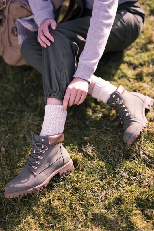 Jeep Ladies 4 Pack Cable Knit Boot Socks: Introducing our Jeep Wool Blend Cable Knit Boot Socks, a cosy and stylish addition to your outdoor and leisure wear. This 4 Pair Pack is designed for women seeking warmth, comfort, and durability in their ankle boots. Crafted from a luxurious blend of 58% Polyester, 26% Wool, 7% Acrylic, 4% Viscose, 4% Polyamide, and 1% Elastane, these socks offer a soft touch and natural warmth. The heavy-knit design and medium thickness ensure a chunky, rustic appearance with traditional knitwear patterns. One pair showcases a flat cable pattern with a diamond design, while the other features a thickly textured, moss stitch ribbed style, offering contrasting yet charming looks. Both pairs boast standard toe seams and crew leg length with lightly elasticated, ribbed cuffs for a comfortable fit. The sophisticated blend of wool, viscose, and synthetics delivers optimal warmth, breathability, durability, and softness for unparalleled comfort. Plus, the machine-washable material makes maintenance a breeze. Embrace winter with confidence and step out in style with our Jeep Wool Blend Cable Knit Boot Socks. Your feet will thank you for the cozy luxury and rugged elegance they provide. Extra Product Details: Cozy & stylish - Upgrade your outdoor wear with our Jeep Wool Blend Cable Knit Boot Socks. Warm & durable - Luxurious blend of wool, polyester, and more ensures natural warmth & lasting quality. Charming patterns - Enjoy flat cable and moss stitch designs for a rustic yet chic look. Comfortable fit - Crew leg length & lightly elasticated cuffs offer a snug feel. Optimal warmth & breathability - Sophisticated blend for unmatched comfort in chilly weather. Easy maintenance - Machine-washable material for convenient care. Rugged elegance - Embrace winter confidently with our stylish and durable boot socks. Happy feet - Treat your feet to cosy luxury and thank them with comfort all day long.