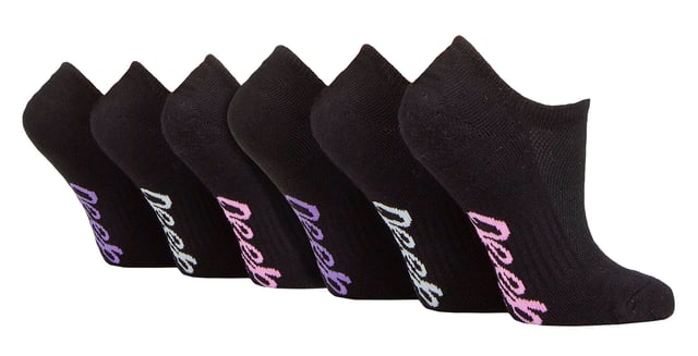 Jeep Ladies 6 Pack Bamboo No Show Socks: Introducing the Ladies' Jeep Bamboo No Show Socks - a triple pack of comfort, style, and functionality. Crafted from a luxurious blend of 83% Viscose from Bamboo, 14% Polyester, and 3% Elastane, these socks offer an exceptional softness and breathability. The low ankle cut ensures a near-invisible look with various shoe styles and trainers. Enjoy the benefits of arch support and non-slip heel grips, providing a secure and comfortable fit throughout the day. The socks feature standard toe seams and low, slim cuffs for a sleek appearance. With a breathable mesh upper, damp, warm air easily escapes, leaving your feet cool and fresh. These bamboo socks are not only absorbent but also draw moisture away from your skin, keeping it dry and comfortable. Bamboo's natural properties regulate temperature, making these socks ideal for any season. They are machine washable at 40° for easy care. The socks come in a pack of three, featuring plain uppers with mixed color Jeep logos woven into the soles. The soles are padded with protective, heavyweight terry loop cushioning, offering optimal comfort and impact absorption during everyday activities. Experience the versatility and convenience of the Ladies' Jeep Bamboo No Show Socks - perfect for daily wear, sports activities, or casual outings. Treat your feet to the best with these lightweight, cool, and soft bamboo socks!. Extra Product Details: Luxurious bamboo blend - 83% Viscose from Bamboo, 14% Polyester, 3% Elastane. Soft and breathable - keeps feet cool and fresh. Arch support and non-slip heel grips for a secure fit. Sleek low ankle cut, near-invisible with various shoe styles. Moisture-wicking and absorbent for dry, comfortable feet. Temperature-regulating, suitable for all seasons. Padded soles with terry loop cushioning for comfort and impact absorption. Versatile and convenient for daily wear, sports, or casual outings.