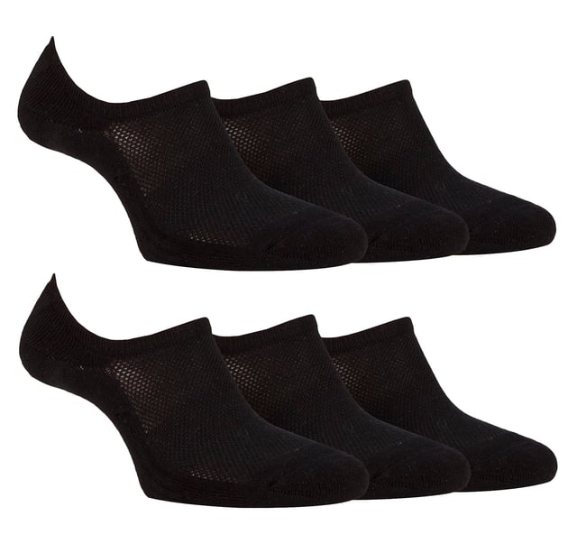 Jeep Ladies 6 Pack Bamboo No Show Socks: Introducing the Ladies' Jeep Bamboo No Show Socks - a triple pack of comfort, style, and functionality. Crafted from a luxurious blend of 83% Viscose from Bamboo, 14% Polyester, and 3% Elastane, these socks offer an exceptional softness and breathability. The low ankle cut ensures a near-invisible look with various shoe styles and trainers. Enjoy the benefits of arch support and non-slip heel grips, providing a secure and comfortable fit throughout the day. The socks feature standard toe seams and low, slim cuffs for a sleek appearance. With a breathable mesh upper, damp, warm air easily escapes, leaving your feet cool and fresh. These bamboo socks are not only absorbent but also draw moisture away from your skin, keeping it dry and comfortable. Bamboo's natural properties regulate temperature, making these socks ideal for any season. They are machine washable at 40° for easy care. The socks come in a pack of three, featuring plain uppers with mixed color Jeep logos woven into the soles. The soles are padded with protective, heavyweight terry loop cushioning, offering optimal comfort and impact absorption during everyday activities. Experience the versatility and convenience of the Ladies' Jeep Bamboo No Show Socks - perfect for daily wear, sports activities, or casual outings. Treat your feet to the best with these lightweight, cool, and soft bamboo socks!. Extra Product Details: Luxurious bamboo blend - 83% Viscose from Bamboo, 14% Polyester, 3% Elastane. Soft and breathable - keeps feet cool and fresh. Arch support and non-slip heel grips for a secure fit. Sleek low ankle cut, near-invisible with various shoe styles. Moisture-wicking and absorbent for dry, comfortable feet. Temperature-regulating, suitable for all seasons. Padded soles with terry loop cushioning for comfort and impact absorption. Versatile and convenient for daily wear, sports, or casual outings.