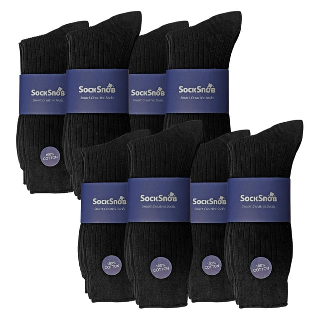 Men’s 24 Pair Bulk Value Deal - Ultimate Comfort 100% Cotton Socks:  Upgrade your sock game with this incredible bulk value deal! Get not just 12, but a whopping 24 pairs of these 100% cotton socks that offer unbeatable comfort and practicality. Made with premium quality cotton, these socks are the epitome of softness and moisture-wicking properties.  Indulge in the luxurious comfort of these socks, perfect for long workdays or lounging around the house. Say goodbye to irritation and hello to ultimate comfort! The breathable cotton material keeps your feet cool and fresh, reducing the risk of discomfort and blistering. Plus, the loose top ensures no constriction rings on your legs, even after extended wear.  These socks are fully ribbed to stay up securely, making them ideal for everyday wear or as lightweight formal socks. Experience everyday technology for your feet! With 24 pairs in a pack, they are available in sizes 6-11 UK and 11-14 UK, and come in Black, Brown, and Black/Navy/Grey. Machine washable for your convenience.  Extra Product Details:  Men’s 24 Pair Bulk Value Deal - Ultimate Comfort Cotton Socks  100% Super Soft Cotton  Unbeatable Value For Money  Unparalleled Comfort  Moisture-Wicking Properties  Ribbed Design for Secure Fit  Versatile for Casual or Formal Wear  No Irritation with Loose Top  Available in Size 6-11 UK or 11-14 UK  Machine Washable  Remember, it's 24 pairs of pure comfort!