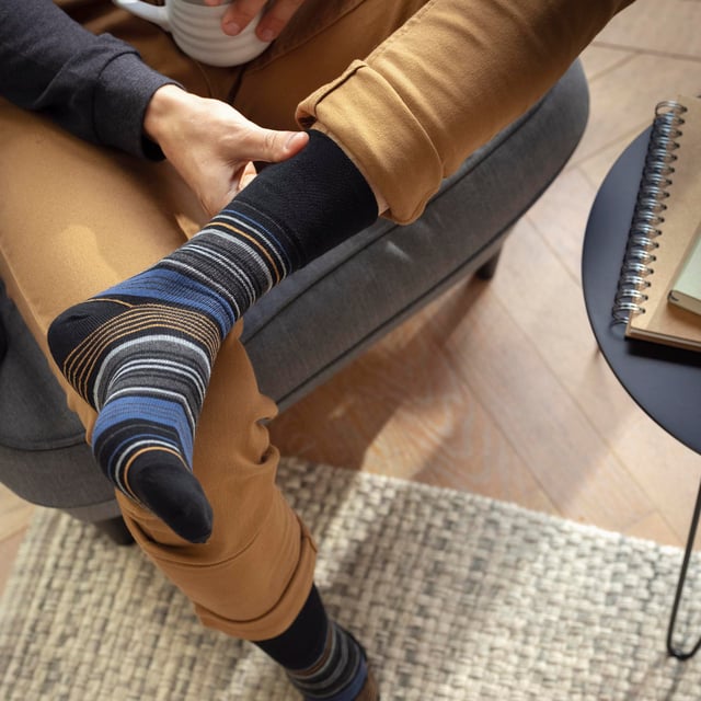 Gentle Grip Men's Patterned Socks - Fun, Comfortable, and Stylish: Experience the perfect blend of comfort and style with the Gentle Grip Men's Patterned Socks 6-Pair Set. Made from soft and breathable fabric, these socks are designed to keep your feet cosy and comfortable all day long. Featuring a mix of fun and vibrant designs like Team Dog, bugs, vehicles, and coffee patterns, these socks add a playful touch to your everyday wardrobe. The unique gentle grip technology ensures a secure, non-restrictive fit, making them perfect for men with sensitive skin. Each pack includes six different pairs, offering variety and versatility in your sock drawer. These socks are easy to care for, retaining their softness and shape after multiple washes. Whether you're out running errands, at work, or relaxing at home, these novelty socks will keep your feet comfortable and stylish. Treat yourself or surprise a loved one with these fun and practical socks that combine style, comfort, and function. Extra Product Details: - Soft and Comfortable Fabric for All-Day Wear - Gentle Grip Technology for a Secure, Non-Restrictive Fit - Includes Six Pairs with Fun and Vibrant Designs - Perfect for Sensitive Skin - Machine Washable for Easy Care