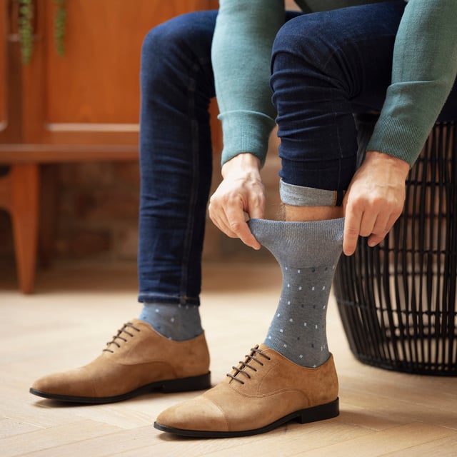 Gentle Grip Men's Patterned Socks - Fun, Comfortable, and Stylish: Experience the perfect blend of comfort and style with the Gentle Grip Men's Patterned Socks 6-Pair Set. Made from soft and breathable fabric, these socks are designed to keep your feet cosy and comfortable all day long. Featuring a mix of fun and vibrant designs like Team Dog, bugs, vehicles, and coffee patterns, these socks add a playful touch to your everyday wardrobe. The unique gentle grip technology ensures a secure, non-restrictive fit, making them perfect for men with sensitive skin. Each pack includes six different pairs, offering variety and versatility in your sock drawer. These socks are easy to care for, retaining their softness and shape after multiple washes. Whether you're out running errands, at work, or relaxing at home, these novelty socks will keep your feet comfortable and stylish. Treat yourself or surprise a loved one with these fun and practical socks that combine style, comfort, and function. Extra Product Details: - Soft and Comfortable Fabric for All-Day Wear - Gentle Grip Technology for a Secure, Non-Restrictive Fit - Includes Six Pairs with Fun and Vibrant Designs - Perfect for Sensitive Skin - Machine Washable for Easy Care