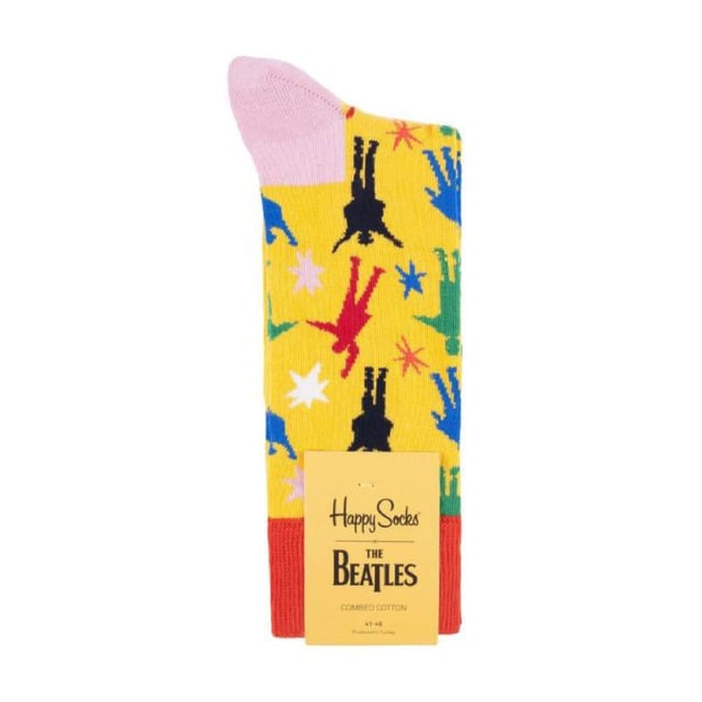 Happy Socks The Beatles Socks: Happy Socks are a popular brand providing a high-quality sock that combines unique designs and craftsmanship. Mikael Söderlindh and Viktor Tell had a vision to spread happiness by turning an everyday essential into a colorful design piece. In 2008, socks were just socks. White, grey and black pieces of textile that were nowhere close to the fashionable and creative design piece they could become. The world’s most comfortable and colorful tool for spreading happiness was born. This concept is now brought to life by Happy Socks’ talented team of creatives. Today, Happy Socks has reached 90 countries and every continent. With Concept Stores all around the world, from LA to Tokyo, Happy Socks can be found in over 10,000 top fashion apparel boutiques. Add a splash of colour and fun with these funky design Beatles Socks! Whether you're a fan of the Fab Four, or you're looking to purchase Beatles products for a loved one, there's something for everyone with our range of The Beatles Socks. The Yellow Submarine socks are striking in colour with their striped patterns. They come in a pack of 1 pair. They are machine washable at 40. They are made from 86% Cotton 12% Polyamide 2% Elastane. Extra Product details: - The Beatles Socks by Happy Socks - Yellow Submarine - Revolver Socks - Abbey Road Crossing - 1 Pair Pack - Machine washable at 40 - 86% Cotton 12% Polyamide 2% Elastane