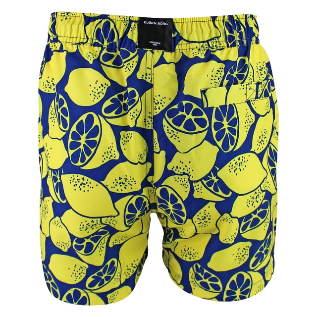 Borg Print Swim Shorts - Stylish and Comfortable Swimwear: Elevate your swimwear collection with the Björn Borg Borg Print Swim Shorts, designed for those who value both style and comfort. Made from 100% recycled polyester, these shorts feature a regular fit with a mid-length design, an elastic waistband with drawstrings for a secure fit, and side pockets for convenience. The standout print adds a touch of flair, making these shorts perfect for the beach or pool. Extra Product Details:. 100% Recycled Polyester Regular Fit with Mid-Length Elastic Waistband with Drawstrings Side Pockets Machine Washable. These swim shorts are the perfect blend of fashion and function, making them ideal for any water activity