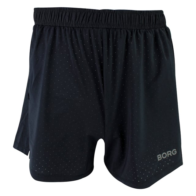 Borg Running Perforated 5" Shorts - Ultimate Breathable Comfort: Elevate your running experience with the Björn Borg Borg Running Perforated 5" Shorts, designed for athletes seeking both performance and comfort. Crafted from lightweight, recycled polyester, these shorts feature perforated fabric for enhanced breathability, ensuring you stay cool during intense workouts. The shorts have a regular fit, a comfortable elastic waistband with a drawstring, and side pockets for convenience. Extra Product details:. 100% Recycled Polyester Regular Fit Perforated Fabric for Breathability Elastic Waistband with Drawstring Side Pockets Machine Washable. These shorts are a perfect blend of functionality and sustainability, making them a great addition to your running gear.
