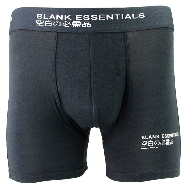 Blank Essentials - 3 Pack Men's Boxer Shorts: Experience unrivaled comfort and uncompromising style with Blank Essentials 3 Pack Boxer Shorts for Men. Designed specifically to suit sizes ranging from S to XL, these boxer shorts seamlessly cater to a wide array of body types, guaranteeing a perfect fit. Enjoy the superior comfort that has become synonymous with our high-quality bamboo blend, a must-have in every man’s wardrobe. Blank Essentials boxer shorts are meticulously crafted to add a dash of refinement to your everyday essentials. With a harmonious blend of comfort, elegance, and versatility for all seasons, these boxers are perfectly aligned with your dynamic lifestyle. Made from a breathable, high-quality bamboo blend, they are ideal for sizes S through XL. Blank Essentials 3 Pack Boxer Shorts Men come packed with benefits. Their sleek, black color offers a touch of timeless sophistication to your ensemble while the soft fabric ensures lasting comfort. Additionally, the moisture-wicking bamboo blend fabric is chosen to maintain optimal hygiene, keeping you fresh and odor-free throughout the day. Step into the ultimate fusion of luxury and functionality with Blank Essentials - your go-to for premium underwear. Extra Product Details: - Available in versatile black - Crafted from a premium bamboo blend - Suitable for year-round wear - Ideal for both relaxed and formal settings - Available in sizes S, M, L, XL