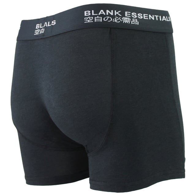 Blank Essentials - 3 Pack Men's Boxer Shorts: Experience unrivaled comfort and uncompromising style with Blank Essentials 3 Pack Boxer Shorts for Men. Designed specifically to suit sizes ranging from S to XL, these boxer shorts seamlessly cater to a wide array of body types, guaranteeing a perfect fit. Enjoy the superior comfort that has become synonymous with our high-quality bamboo blend, a must-have in every man’s wardrobe. Blank Essentials boxer shorts are meticulously crafted to add a dash of refinement to your everyday essentials. With a harmonious blend of comfort, elegance, and versatility for all seasons, these boxers are perfectly aligned with your dynamic lifestyle. Made from a breathable, high-quality bamboo blend, they are ideal for sizes S through XL. Blank Essentials 3 Pack Boxer Shorts Men come packed with benefits. Their sleek, black color offers a touch of timeless sophistication to your ensemble while the soft fabric ensures lasting comfort. Additionally, the moisture-wicking bamboo blend fabric is chosen to maintain optimal hygiene, keeping you fresh and odor-free throughout the day. Step into the ultimate fusion of luxury and functionality with Blank Essentials - your go-to for premium underwear. Extra Product Details: - Available in versatile black - Crafted from a premium bamboo blend - Suitable for year-round wear - Ideal for both relaxed and formal settings - Available in sizes S, M, L, XL