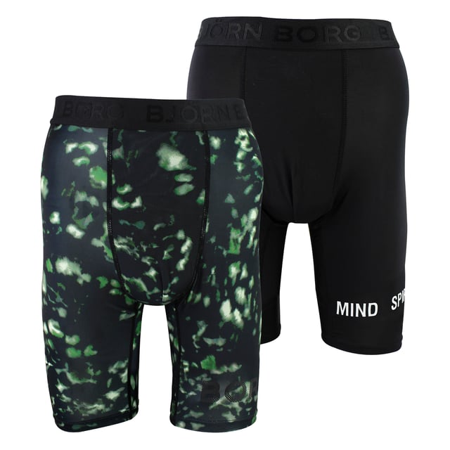 Performance Boxer Long Leg 2-Pack - Ultimate Support and Comfort: Elevate your activewear with the Björn Borg Performance Boxer Long Leg 2-Pack, designed for those who seek optimal support during intense workouts. Crafted from soft, stretchable fabric, these boxers feature a longer leg length for added coverage and support. The moisture-wicking material ensures you stay dry and comfortable, while the iconic elastic waistband provides a secure fit. Extra Product Details: 90% Recycled Polyester, 10% Elastane Long Leg Length Moisture-Wicking Fabric Elastic Waistband Machine Washable. These boxers are essential for any athlete looking for performance and comfort in their gear.