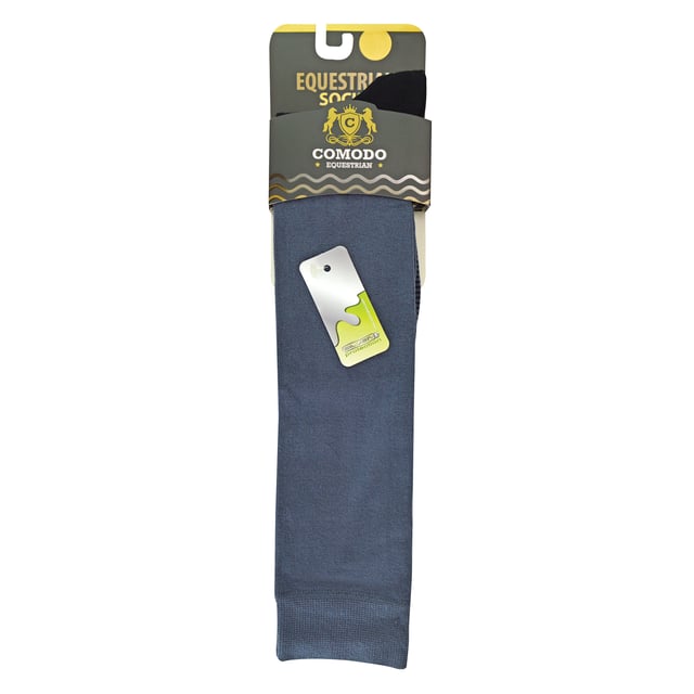 COMODO - Mens & Ladies Bamboo Equestrian Socks: Comodo has been providing high-quality socks for men and women since 1996. They sell a range of socks for hiking, cycling, hunting, skiing, and now, horse riding! Whichever type of socks you wear, your feet are bound to feel comfortable and warm, no matter the weather or environment!. The knee-high length are designed specifically with horse riding in mind, these are the perfect socks to keep your feet comfortable while you're out riding your favourite steed. The rich bamboo fibres are made to be super soft and naturally moisture wicking, ensuring you’ll stay comfy and sweat free all day. The arch support will help keep your feet comfortable and supported all day long and the reinforced heel and toe means they’ll be durable and will make sure that they last as long as possible. The Adult Equestrian Socks are available in 9 colours: Black, Navy, Royal Blue, Anthracite Grey, Beige, Turquoise, Light Turquoise and Pink. . These socks are made from 75% Bamboo, 15% Polyamide, 5% Polypropylene, 5% Elastane and come in 9 colour options. They are available in 3 sizes: 3-5 UK, 4-8 UK, 9-12 UK and are Machine Washable. Extra Product Details: Adult Equestrian Socks Knee High Length Bamboo Rich Fibres Designed For Horse Riding Ideal For The Summer Months Super Soft & Comfortable 9 Colours Available Arch Support Reinforced Heel & Toe 3 Size Options