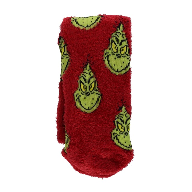 Calcetines Grinch Cosy para mujer: Presentamos los calcetines Grinch Cosy. Diseñados especialmente para las mujeres que adoran un toque de fantasía, comodidad y, lo más importante, ¡el querido y travieso personaje! Este moderno par de calcetines redondos no es más que encantador, asegurándote una comodidad de peluche con un estilo caprichoso. Tejidos con algodón transpirable de alta calidad, estos calcetines proporcionan un ajuste cómodo y flexible. Independientemente de la estación del año, nuestros calcetines Grinch mantendrán tus pies perfectamente cómodos y frescos durante todo el día. Pero aún hay más. Nuestros calcetines Grinch son mucho más que simples calcetines de algodón. Ilustran de forma única al Grinch, el protagonista del universo del Dr. Seuss. Su distintivo diseño añade un toque divertido y juguetón a la rutina de llevar calcetines. Tanto si llevas un atuendo informal como semiformal, estos calcetines ajustados se adaptan cómodamente. Al fin y al cabo, los calcetines son algo más que un artículo de primera necesidad: ¡son un medio para expresar tu pasión por el Dr. Seuss! Así que, ¿por qué no añades este par a tu cajón de los calcetines y dejas que tus pies se embarquen en una caprichosa aventura? Difunde el amor por el Grinch o guárdalos como tu peculiar secreto. Estos novedosos calcetines, un accesorio por excelencia para todas las estaciones, combinan la comodidad con tu tema favorito del Grinch.