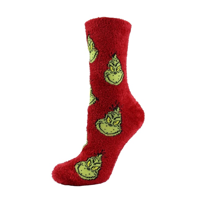 Calcetines Grinch Cosy para mujer: Presentamos los calcetines Grinch Cosy. Diseñados especialmente para las mujeres que adoran un toque de fantasía, comodidad y, lo más importante, ¡el querido y travieso personaje! Este moderno par de calcetines redondos no es más que encantador, asegurándote una comodidad de peluche con un estilo caprichoso. Tejidos con algodón transpirable de alta calidad, estos calcetines proporcionan un ajuste cómodo y flexible. Independientemente de la estación del año, nuestros calcetines Grinch mantendrán tus pies perfectamente cómodos y frescos durante todo el día. Pero aún hay más. Nuestros calcetines Grinch son mucho más que simples calcetines de algodón. Ilustran de forma única al Grinch, el protagonista del universo del Dr. Seuss. Su distintivo diseño añade un toque divertido y juguetón a la rutina de llevar calcetines. Tanto si llevas un atuendo informal como semiformal, estos calcetines ajustados se adaptan cómodamente. Al fin y al cabo, los calcetines son algo más que un artículo de primera necesidad: ¡son un medio para expresar tu pasión por el Dr. Seuss! Así que, ¿por qué no añades este par a tu cajón de los calcetines y dejas que tus pies se embarquen en una caprichosa aventura? Difunde el amor por el Grinch o guárdalos como tu peculiar secreto. Estos novedosos calcetines, un accesorio por excelencia para todas las estaciones, combinan la comodidad con tu tema favorito del Grinch.