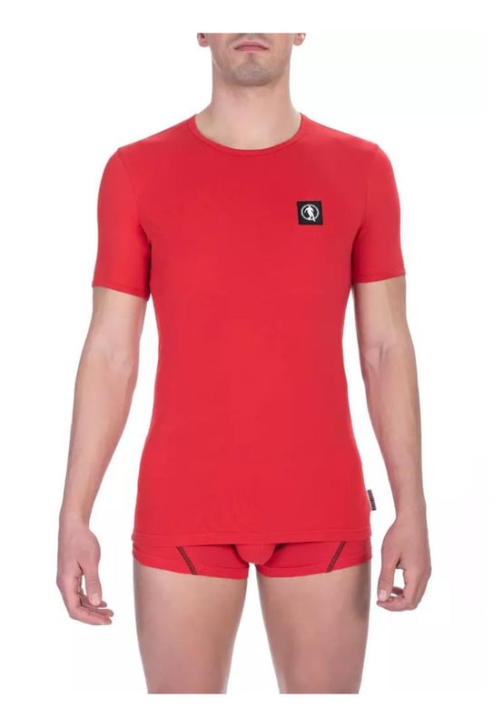 Red Cotton T-Shirt
  Crew neck
  Designed for men
Material: 95% Cotton 5% Elastane