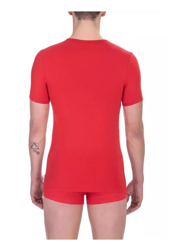 Red Cotton T-Shirt
  Crew neck
  Designed for men
Material: 95% Cotton 5% Elastane