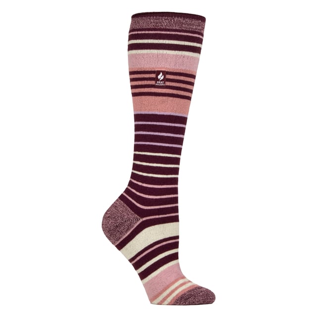 Ladies Heat Holders Ultra Lite Ski Socks: When thinking of the best gear for your skiing holiday, practicality and comfort must be a top priority. That's why these Heat Holders Ultra Lite Ski Socks are a perfect choice if you want to keep yourself protected and warm but able to fit your sock into your boots properly!. These ultra lite socks are perfect for tighter fitting shoes, meaning they make great dress socks in the winter months, fitting in any sort of shoe and providing Heat Holders known warmth with a 1.0 Tog rating. Main Features Heat Holders Yarn - Our advanced Japanese designed thermal yarn provides high performance insulation against cold, with superior moisture breathing abilities and softness. Heat Holders Loops - Our Innovative knitting technology produces our unique, short looped cushion pile to hold in more warm air, increasing the TOG rating. Heat Holders Brushing - Our expert brushing process maximises the amount of warm. TOG Rating - These socks are scientifically tested to be 3X Warmer than a basic cotton sock as well as not being as thick and bulky as the original Heat Holders Sock, with a TOG rating of 1.04. Extra Product Details: Heat Holders Ultra Lite Ski Socks Less bulky Than Original Heat Holders 1.04 Tog Rating 3X Warmer Than A Basic Cotton Sock Size 4-8 UK Reinforced Heel 6 Styles Available 89% Acrylic, 10% Polyamide, 1% Elastane Machine Washable
