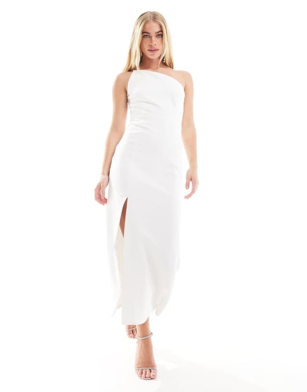 Dresses by Y.A.S It's a true love match One-shoulder style Adjustable strap Side split Regular fitSold By: Asos